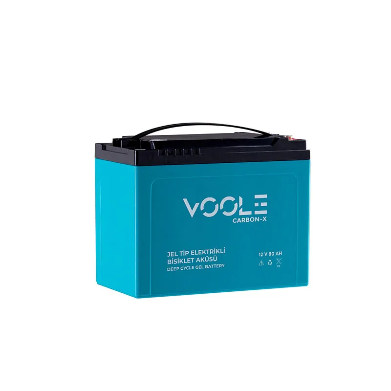 voole80bisiklet VOOLE CarbonX 12V 80Ah Jel Elektrikli Bisiklet Aküsü - Görsel 1